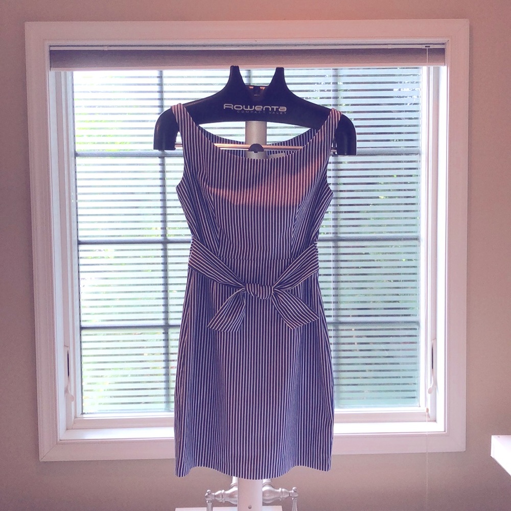 Milly - striped cotton poplin dress - size 4